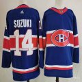 Adidas Montreal Canadiens #14 Tomas Plekanec blue ice hockey jersey-PD