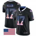 Nike Buffalo Bills #17 Josh Allen black fashion usa flag Color Rush Limited Jersey