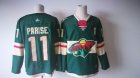 Adidas Minnesota Wild #11 Zach Parise green NHL Jersey A patch