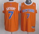 New York Knicks #7 Carmelo Anthony Orange NBA Revolution 30 Jerseys