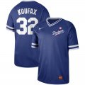 Nike Los Angeles Dodgers #32 Sandy Koufax Blue throwback baseball jersey