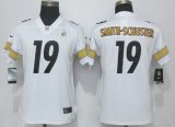 Women Pittsburgh Steelers #19 Smith-Schuster Nike white Color Rush Limited Jersey