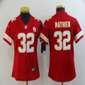 Women Nike Kansas City Chiefs #32 Tyrann Mathieu red Color Rush Limited Jerseys