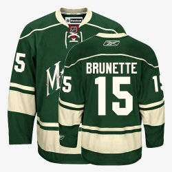 Minnesota Wild 15# BRUNETTE green NHL jerseys