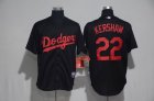 2017 Los Angeles Dodgers #22 Clayton Kershaw black baseball jersey