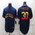 Nike Houston Astros #30 Kyle Tucker dark blue baseball jerseys rainbow version