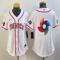 Women 2023 World Cup Mexico blank white majestic baseball jerseys