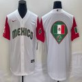 2023 World Cup Mexico blank white majestic baseball jerseys 29