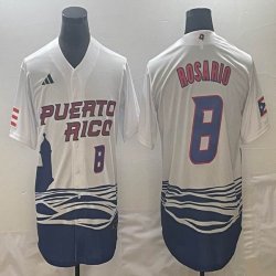 Puerto Rico #9 Baseball #8 Rosario White 2023 World Baseball Classic Replica Player Jersey 03