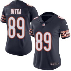 Women Nike Chicago Bears #89 Mike Ditka dark blue Color Rush Limited Jerseys