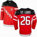 Team Canada Olympic #26 Martin St.Louis Red 100th Anniversary Stitched NHL Jerseys