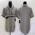 Nike Chicago White Sox blank gray majestic baseball jersey Joint name -BD 05