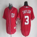 2015 Washington Nationals #3 Michael Taylor red baseball jersey