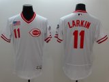 2016 Cincinnati Reds Devin #11 Barry Larkin white elite Baseball jerseys