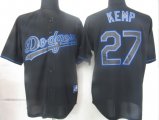 Los Angeles Dodgers #27 Matt Kemp Black MLB Jerseys