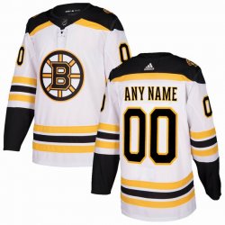 Custom Adidas Boston Bruins white hockey jersey