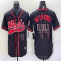 Nike Cincinnati Reds Elly De La Cruz black majestic baseball jerseys Joint name-BD 07