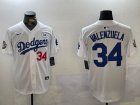 2024 MLB World Series Nike Los Angeles Dodgers #34 Fernando Valenzuela white majestic baseball Jerseys -BD 03