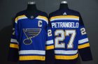 Adidas St.Louis Blues #27 Alex Pietrangelo blue hockey jersey