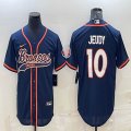 Nike Broncos #10 Jerry Jeudy blue baseball jerseys Joint name-BD