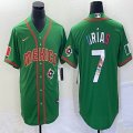 2023 World Cup Mexico #7 Julio Urias green red majestic baseball jerseys 159