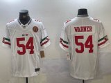 San Francisco 49ers 54# Fred Warner white Nike Vapor F.U.S.E. Limited Jersey 02