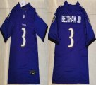 Baltimore Ravens #3 Odell Beckham Jr. purple Nike Vapor F.U.S.E