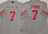 Ohio State Buckeyes #7 CJ Stroud gray college football jerseys-PNS