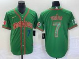 2023 World Cup Mexico #7 Julio Urias green red majestic baseball jerseys 68