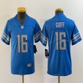 Youth Nike Detroit Lions #16 Jared Goff blue Color Rush Limited Jersey