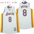 Los Angeless Lakers 8 Kobe Bryant Throwback White basketball Jerseys-SG