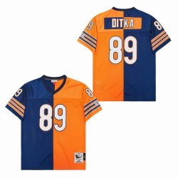 Chicago Bears #89 Mike Ditka orange blue splitsThrowback nfl jerseys