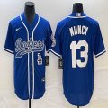 Nike Los Angeles Dodgers #13 Max Muncy blue majestic baseball Jerseys Joint name -BD 01