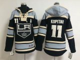 Youth Los Angeles Kings 11# Anze Kopitar black NHL Hooded Sweatshirt