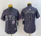 Women Nike New York Mets #4 Yordan Alvarez gray majestic majestic baseball jerseys city version 03