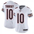 Women Women Nike Chicago Bears #10 Mitchell Trubisky White Color Rush Limited Jersey