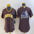 Youth Nike San Diego Padres blank brown majestic baseball jerseys big logo 01