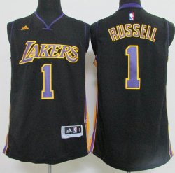 Los Angeles Lakers #1 D-Angelo Russell black nba basketball jerseys