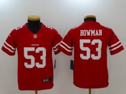 Kid San Francisco 49ers #53 NaVorro Bowman red nike Color Rush Limited Jersey