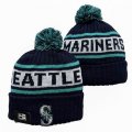 2024 Seattle Mariners dark blue white MLB Cuffed Knit Hats