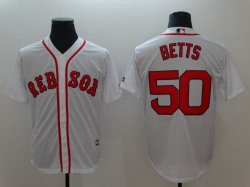 Boston Red Sox #50 Mookie Betts white majestic baseball Jersey