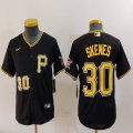 Youth Nike Pittsburgh Pirates #30 Paul Skenes black majestic baseball jerseys