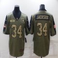 Nike Oakland Raiders #34 Bo Jackson green 2021 Salute to Service Limited Jersey-BD