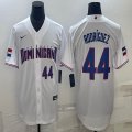 2023 World Cup Dominican Republic's #44 Alex Rodriguez white majestic baseball jerseys