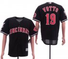 Cincinnati Reds Authentic 19# Joey Votto black majestic baseball jersey