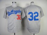 Los Angeles Dodgers #32 throwback gray MLB Jerseys AAA