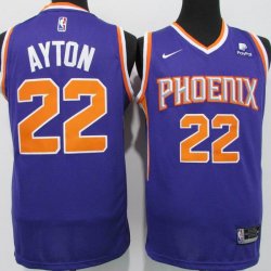 Nike phoenlx Suns #22 Deandre Ayton purple nba jersey-LC