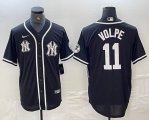 Nike New York Yankees #11 Anthony Volpe black majestic baseball Jerseys Joint name 01