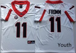 Youth Georgia Bulldogs 11 Jake Fromm white College Football Color Rush Limited Jersey