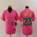 Youth Nike San Diego Padres #23 Fernando Tatis Jr. pink MLB Baseball jerseys 02